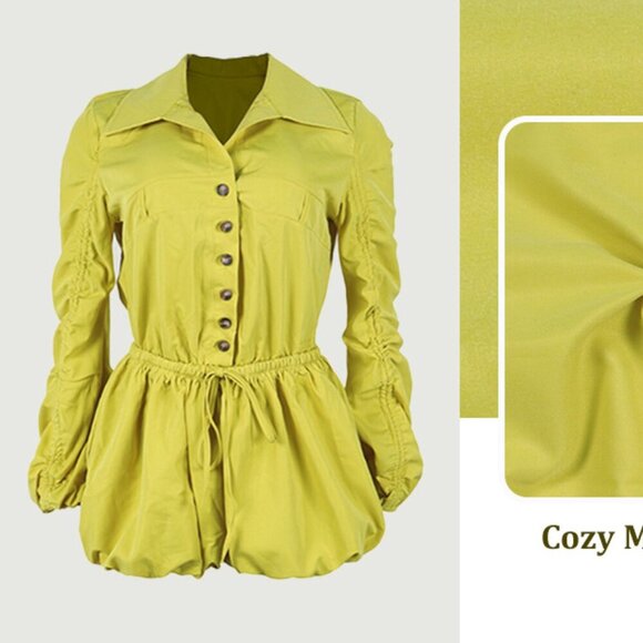 💛 Button-Down Drawstring Romper | Size XXL | NWT - Picture 4 of 4